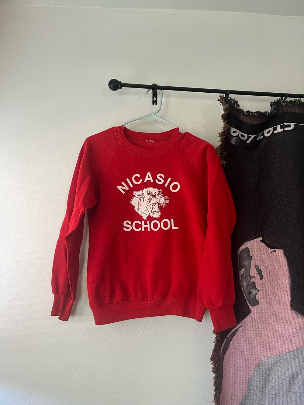 Vintage Nicasio School Red Crewneck Sweatshirt